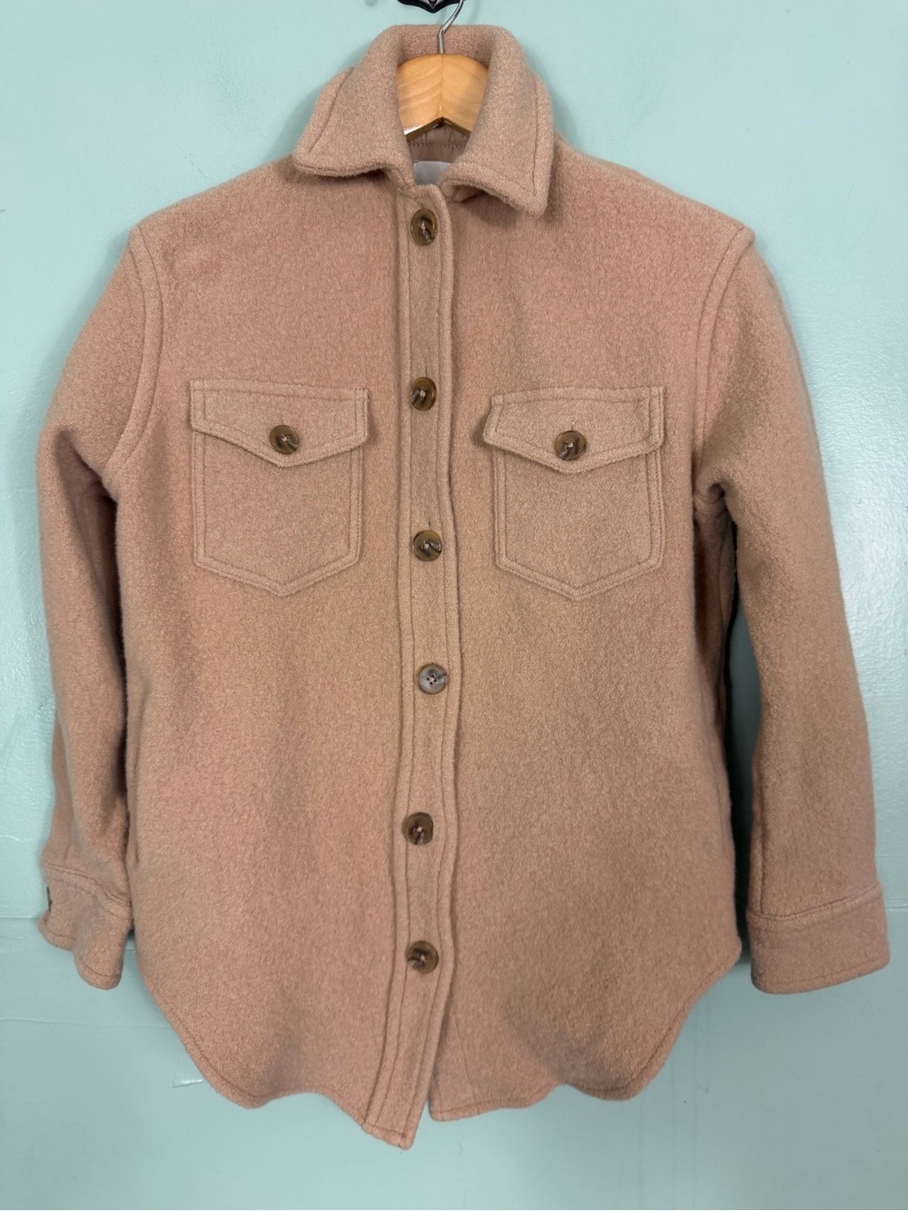 Aritzia Wilfred Free The Gana 100% Merino Wool Alpaca Button Front Jacket XS